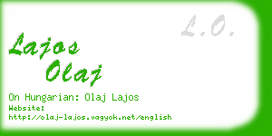 lajos olaj business card